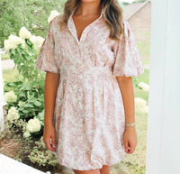 Olivaceous - Bashful Bubble Hem Mini Dress