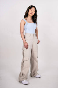 Cotton Candy La - WIDE LEG CARGO PANT