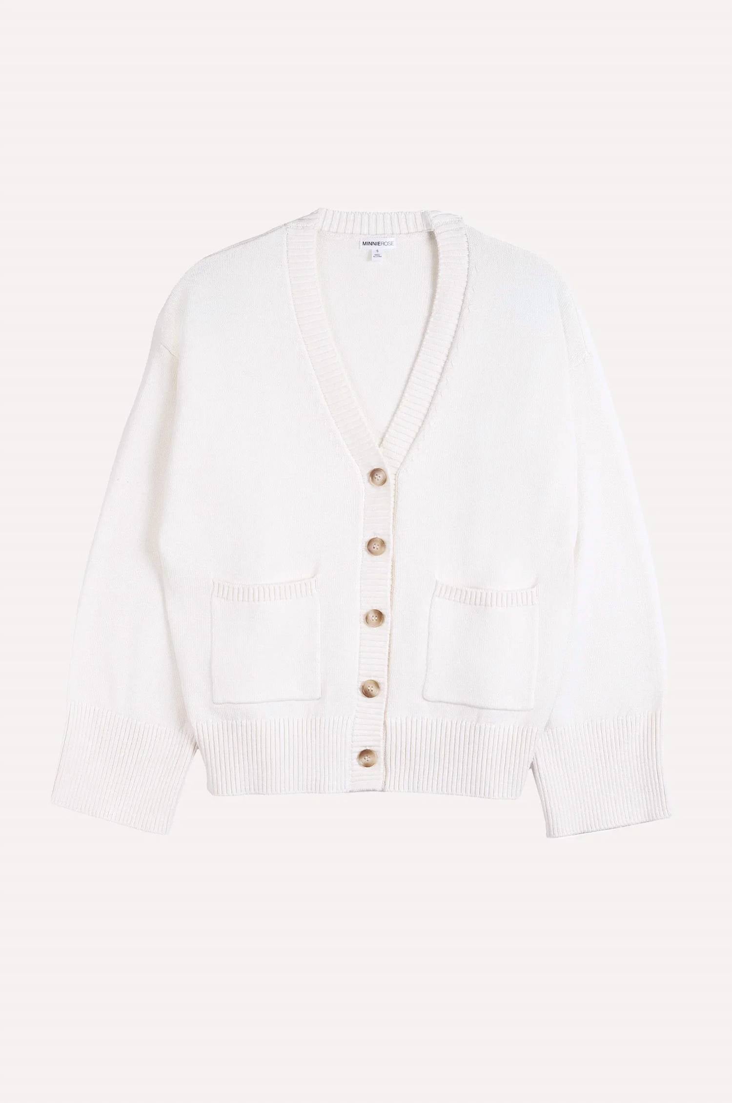 Minnie Rose - Women's Luxe V-neck Cardigan