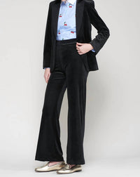 Vilagallo - Women's Velvet Wide Leg Pull-on Trousers