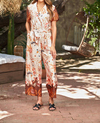 Paparazzi - Satin Border Print Jumpsuit