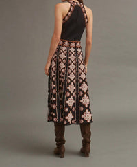 Cara Cara Sandrinna Dress in vintage scarf black - women's dress - detail view