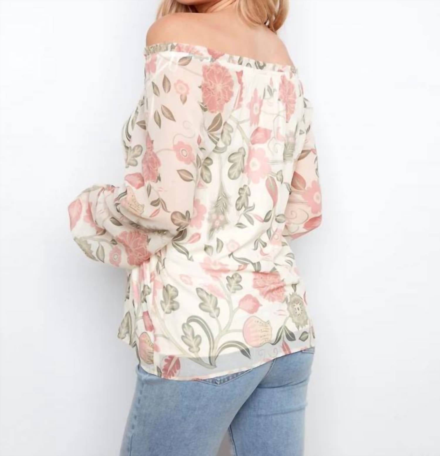 Charlie B - Printed Off-Shoulder Blouse
