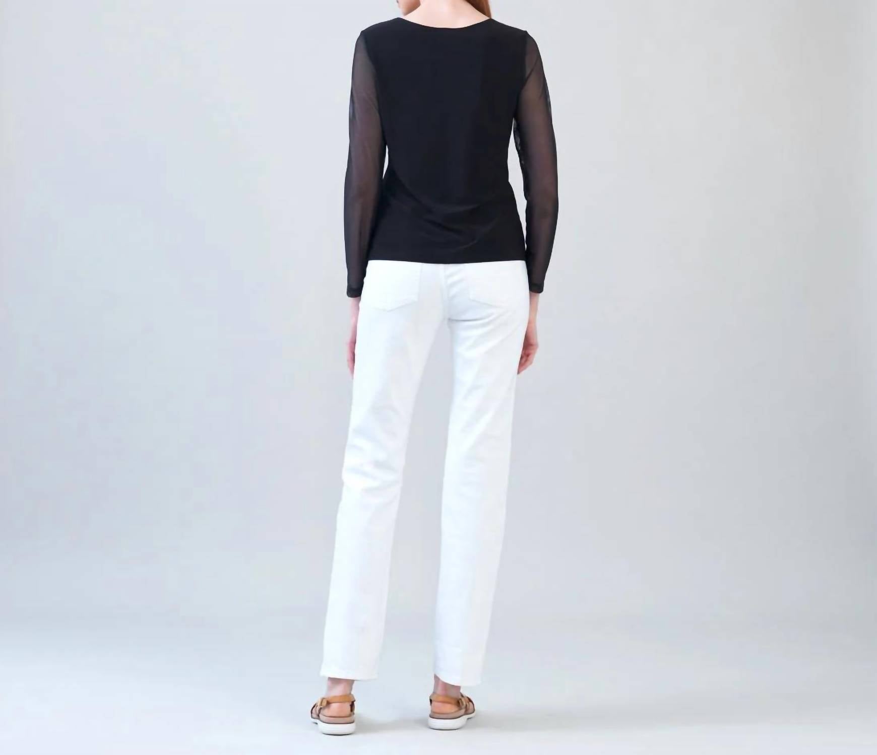 Clara Sun Woo - Long Mesh Sleeve Top