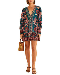 Farm Rio - Seashell Tapestry Lenzing Viscose Minidress