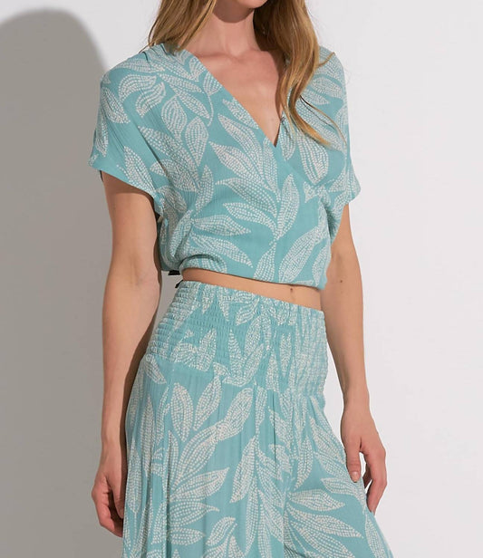 Elan - Cartagena Print Tie Top