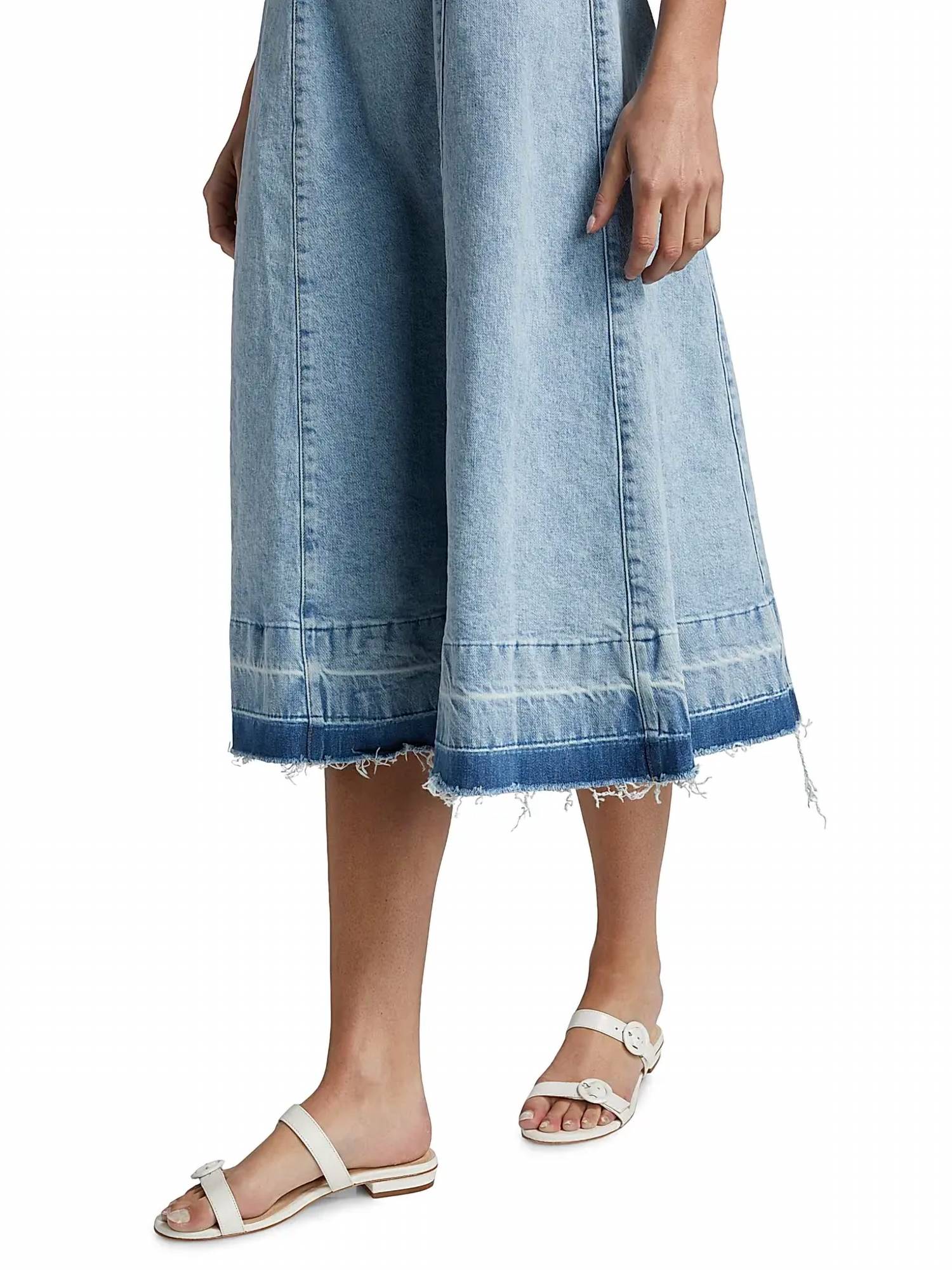 JONATHAN SIMKHAI Clarissa Denim A-line Midi-dress in del mar - women's dress - alternate view