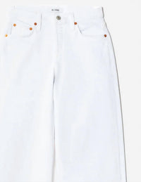 Re/Done - Women's Mid Rise Wide Leg Crop Jeans