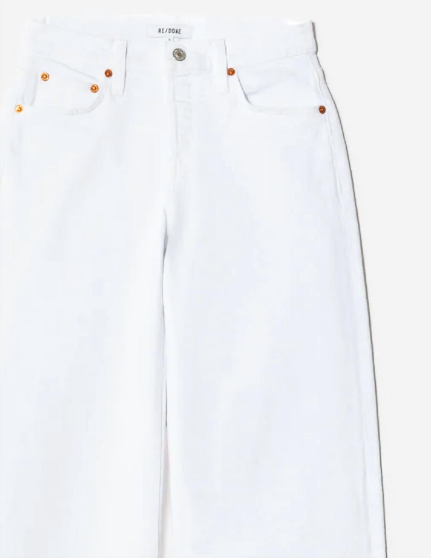 Re/Done - Women's Mid Rise Wide Leg Crop Jeans
