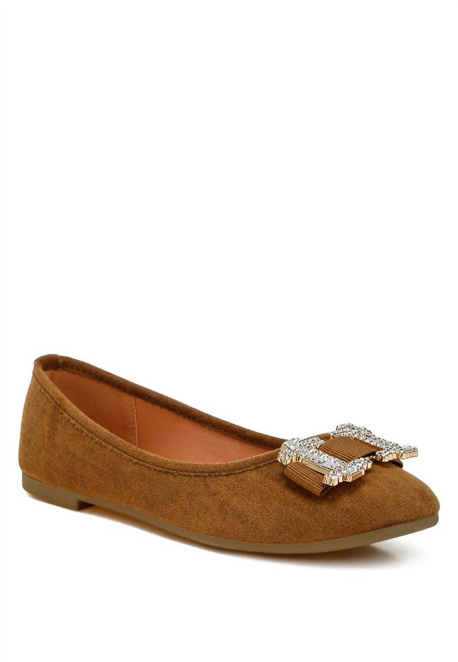 Rag Company - Women's Prajik Rhinestone Buckle Sparkle Ballerinas