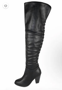 Surelymine - Women's Convertible Lace-up Knee-high And Thigh-high Boots