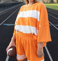 Peach Love Spirit Of The Hill Top And Shorts Set in orange - women's sleepwear - alternate view