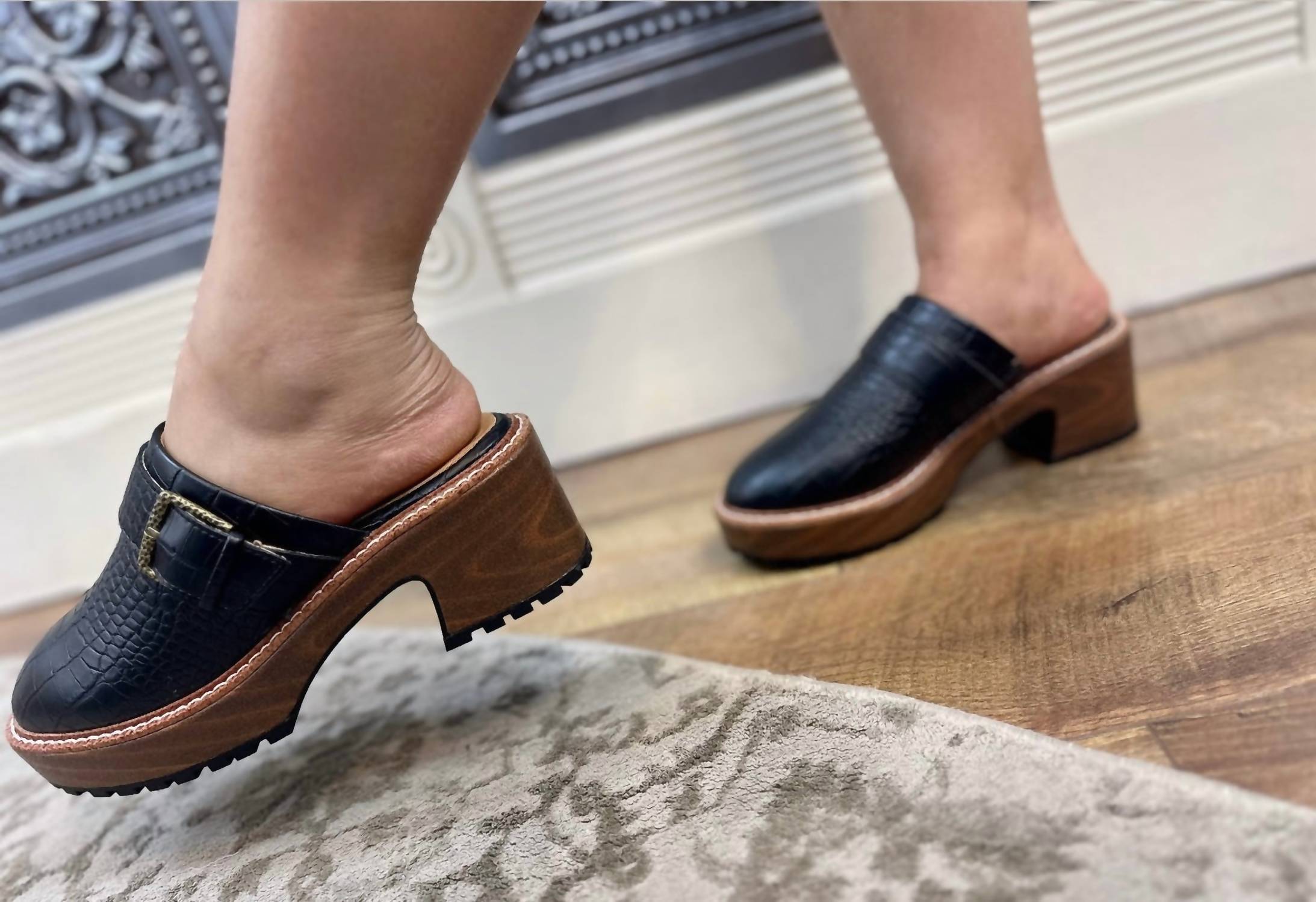 YELLOWBOX Women's Barker Platform Clog in black - women's shoe - alternate view