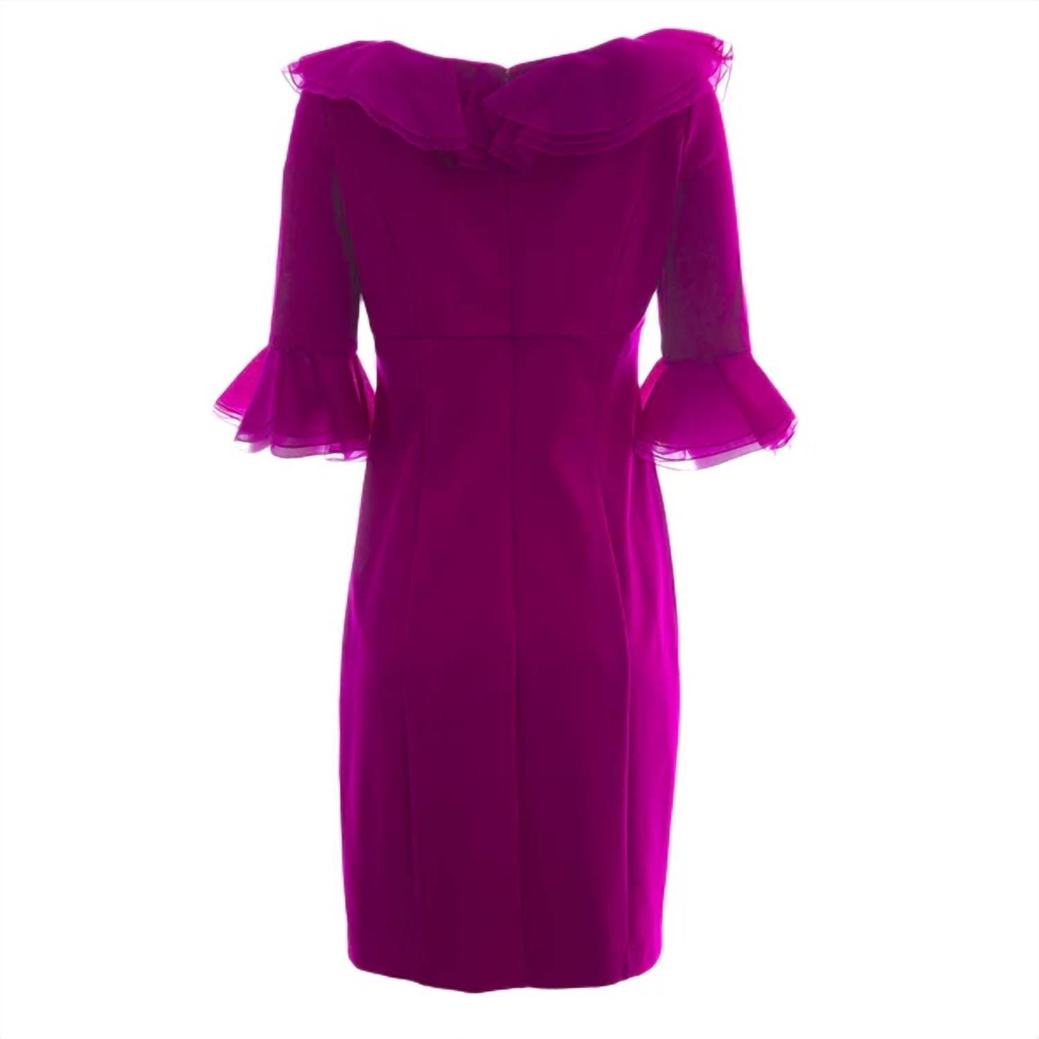 Nue By Shani - Built In Shapewear Ruffle Pencil Dress