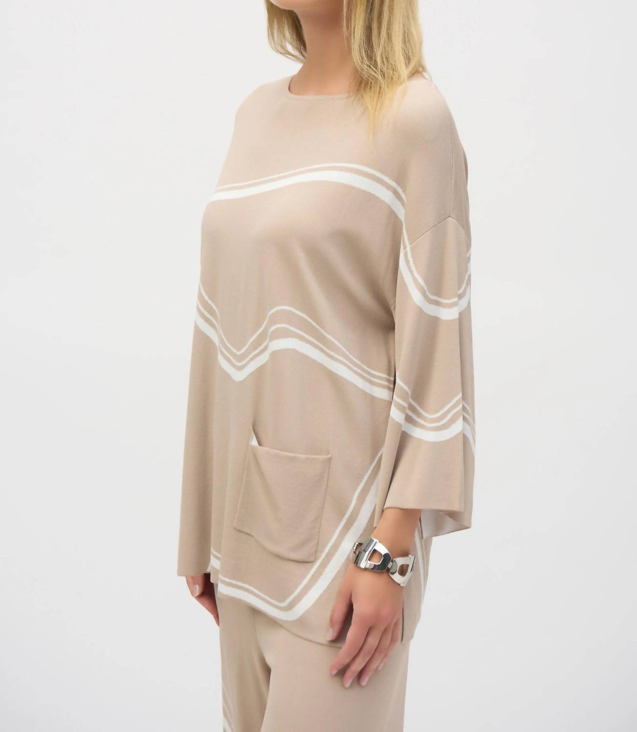 Joseph Ribkoff - Wavy Stripes Loose Fit Top