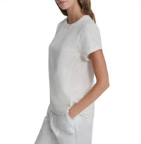 Dkny - Women's V-inset Roll-sleeve T-shirt