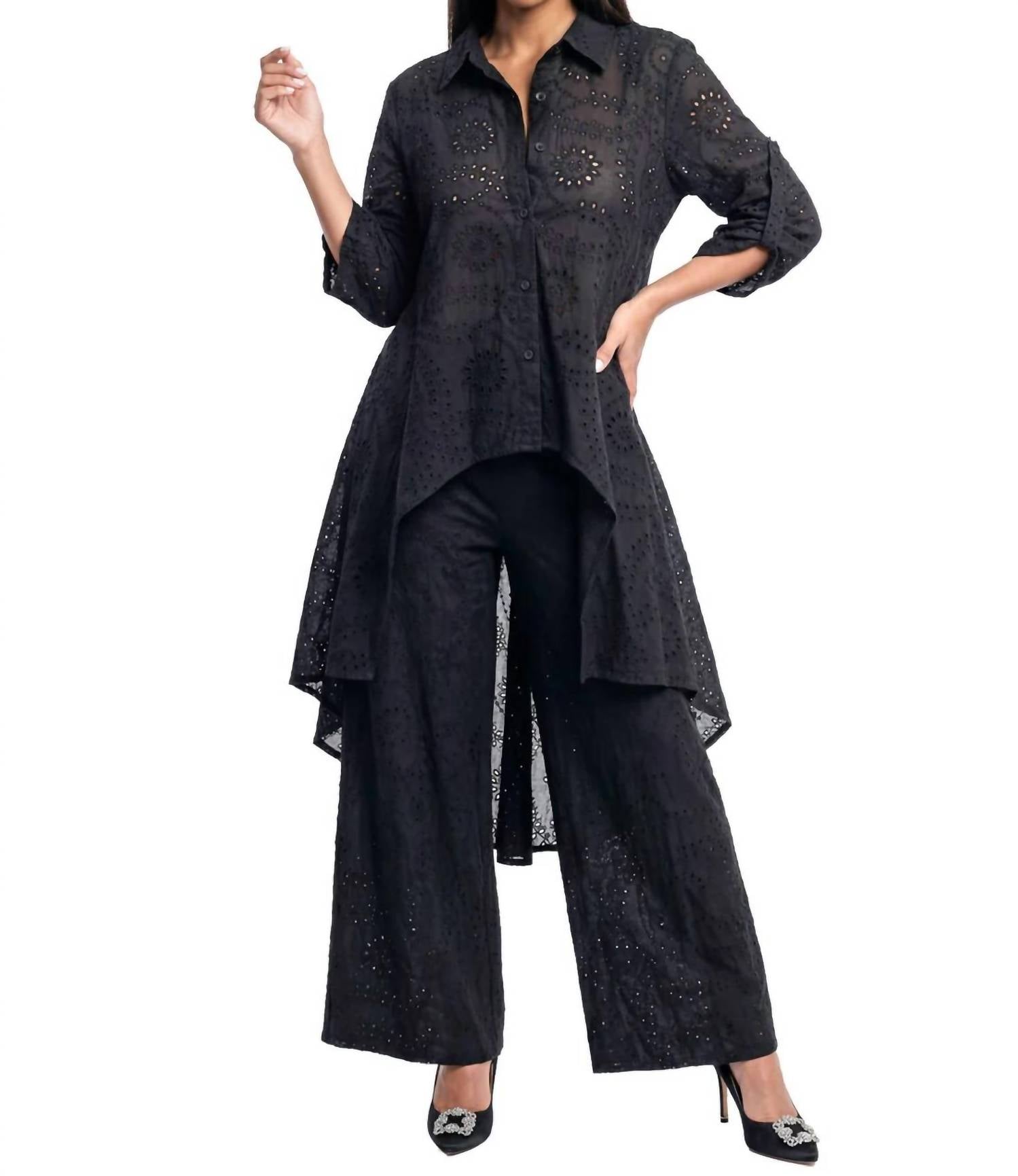 Lisa Rene - Hi-low Tunic & Pant Set