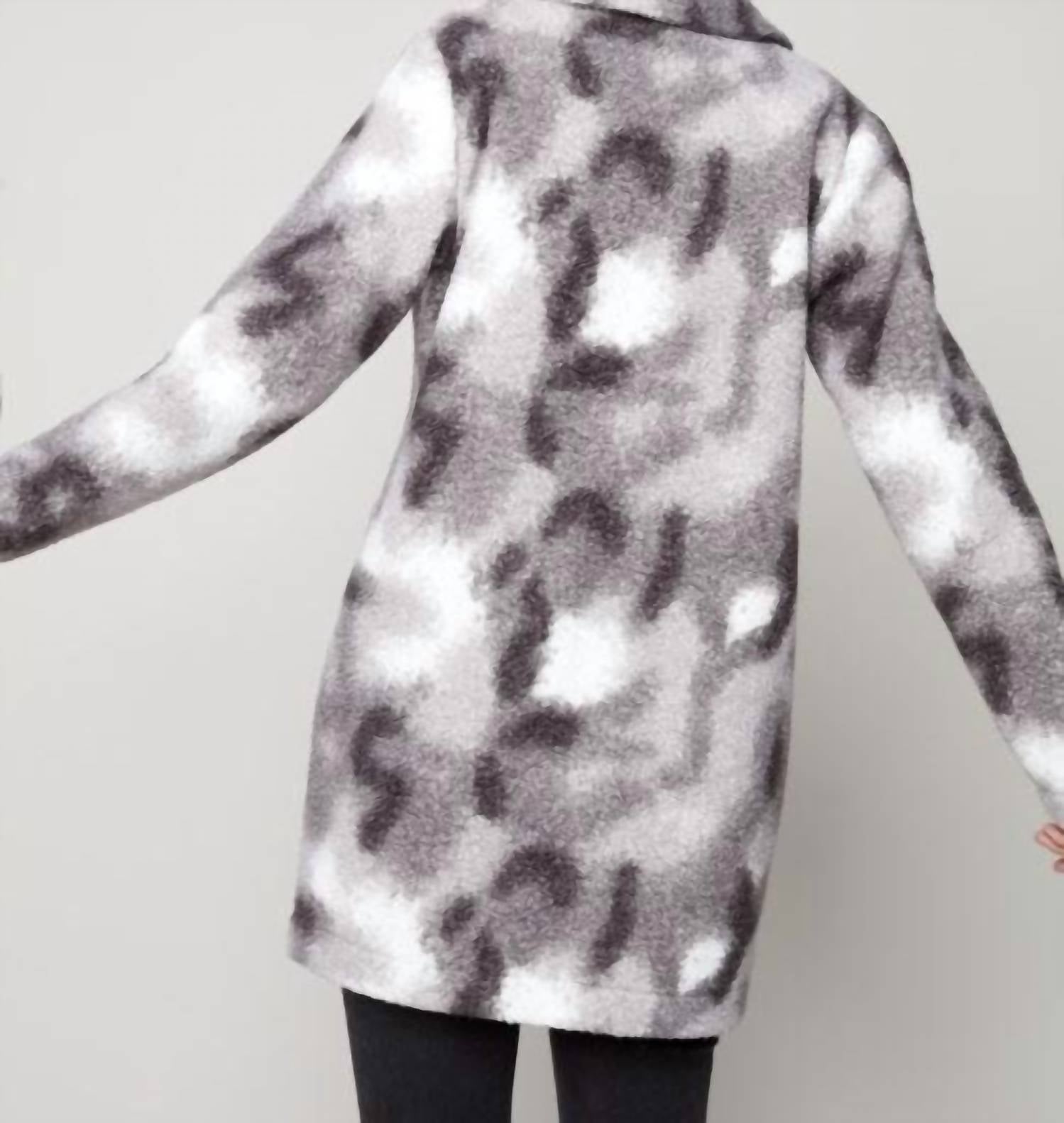 Charlie B - Printed Boucle Knit Coat