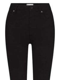 FRAME Women's Reboot High Rise Jeans in black - women's jeans - detail view