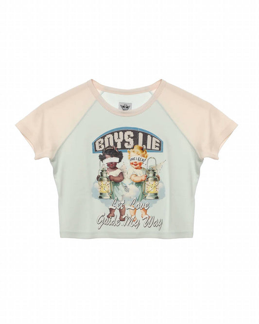 Boys Lie - Women's Let Love Guide Crop Tee