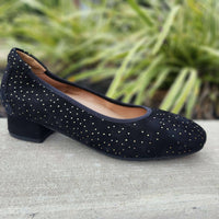 Piesanto - Women's Dressy Low Block Suede Heels