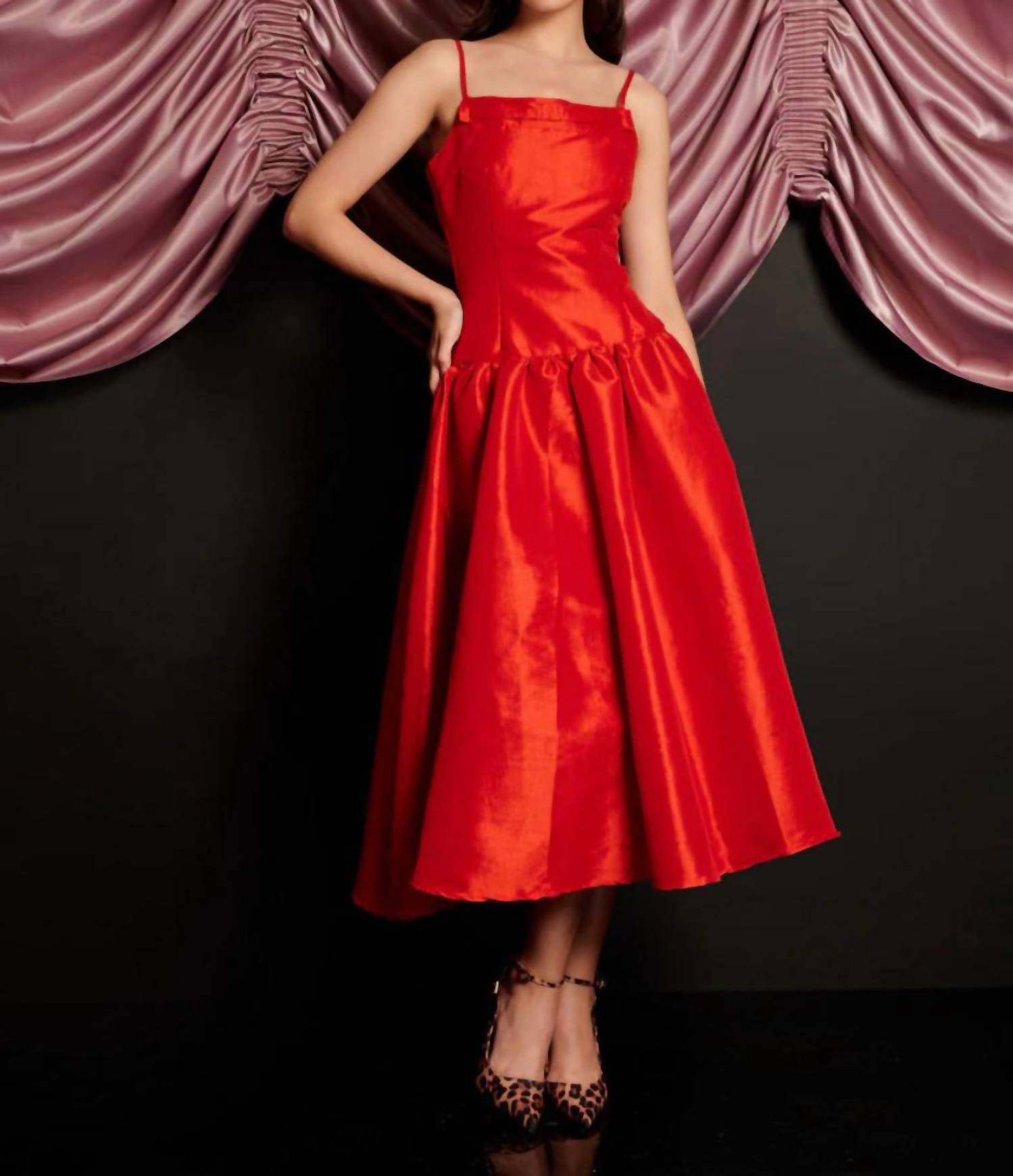 Sister Jane - Quartet Taffeta Midi Dress