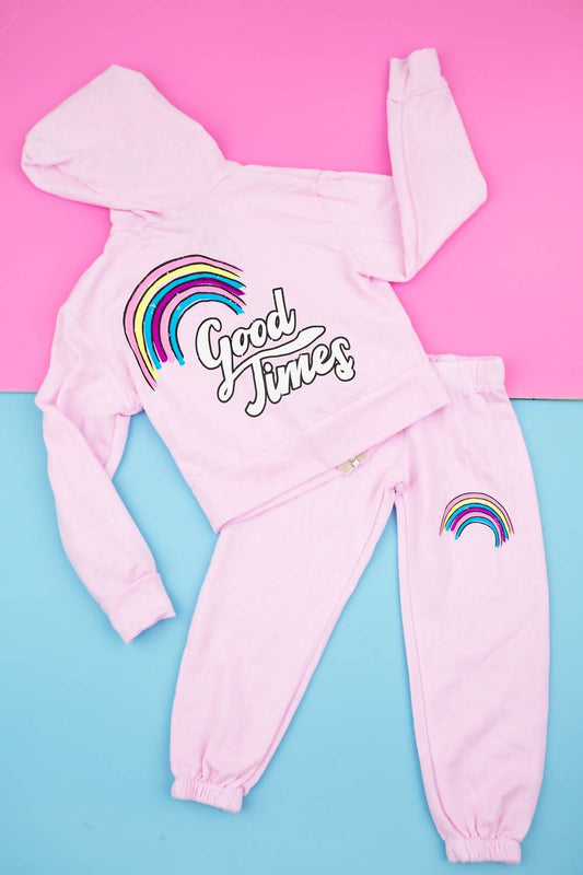 Girls' Rainbow Good Time Sweatpants