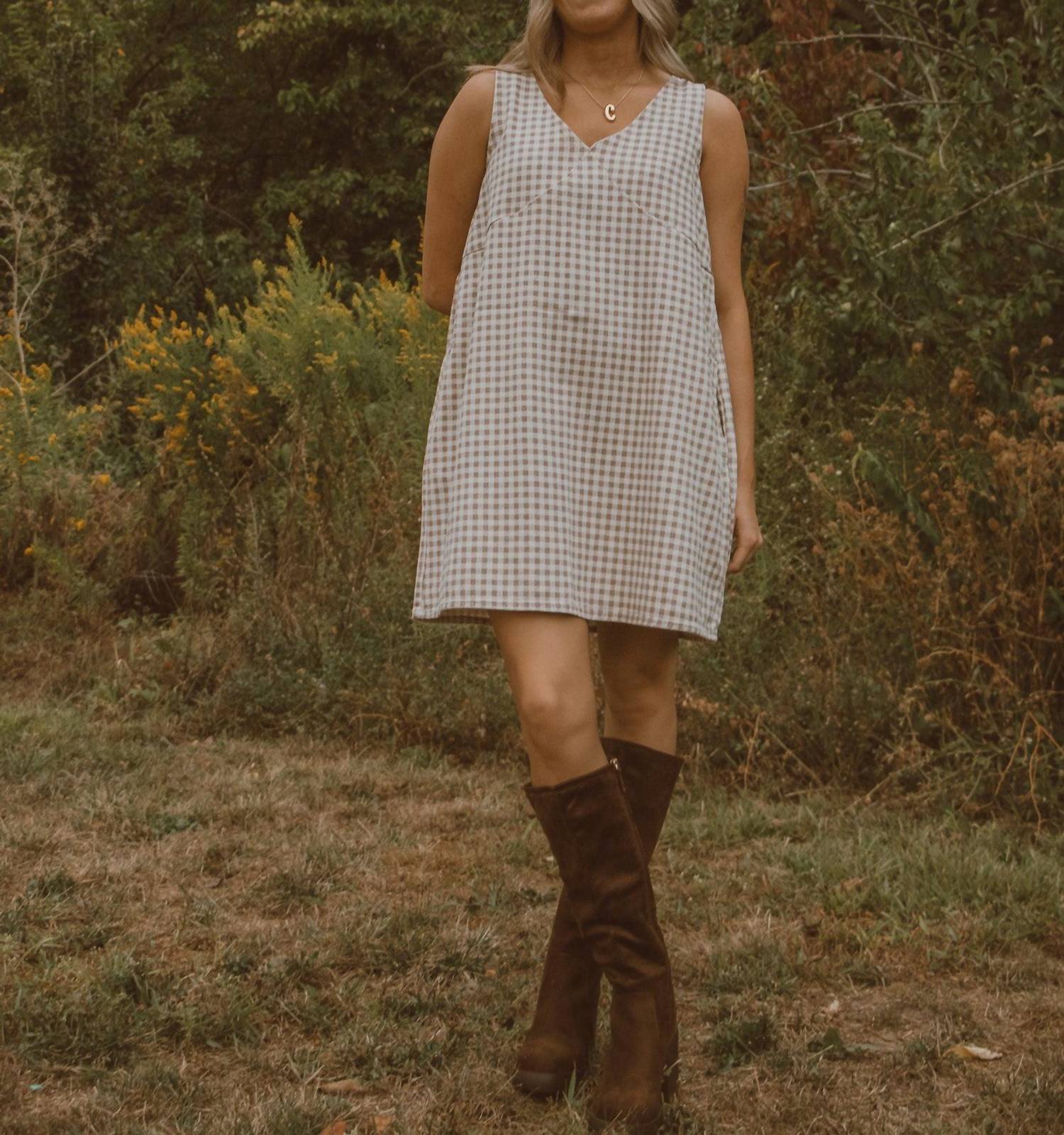 Wishlist - Maple Grove Gingham Mini Dress