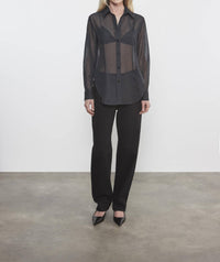 Enza Costa - COTTON ORGANZA FITTED SHIRT