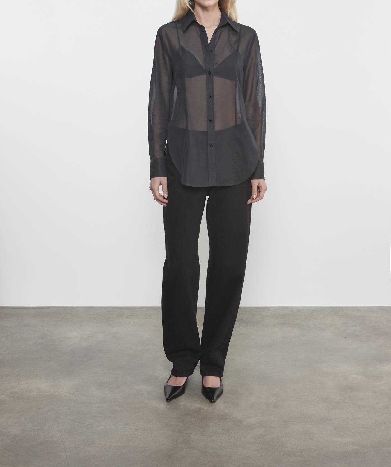 Enza Costa - COTTON ORGANZA FITTED SHIRT