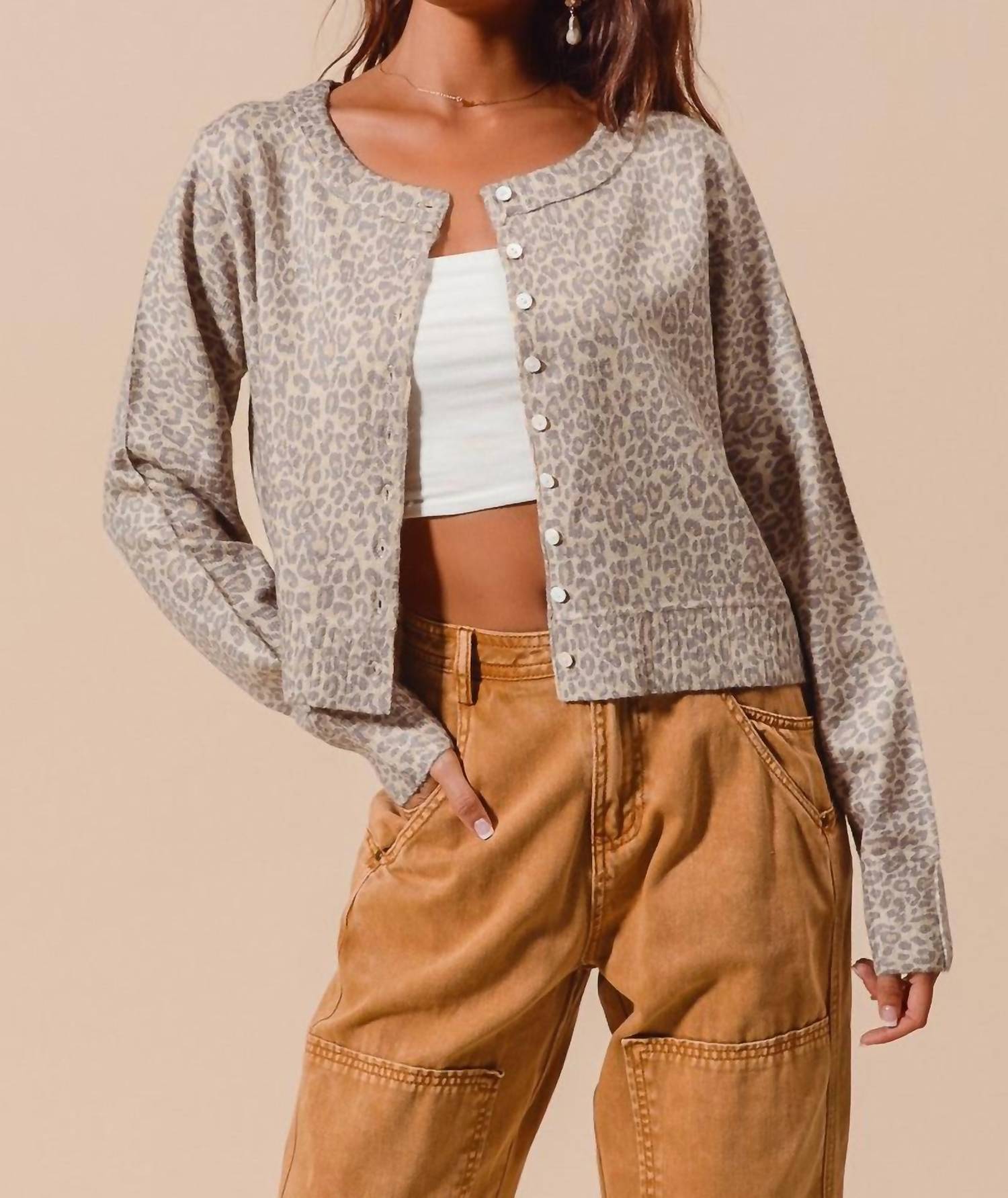 So Me - Vintage Leopard Cardigan