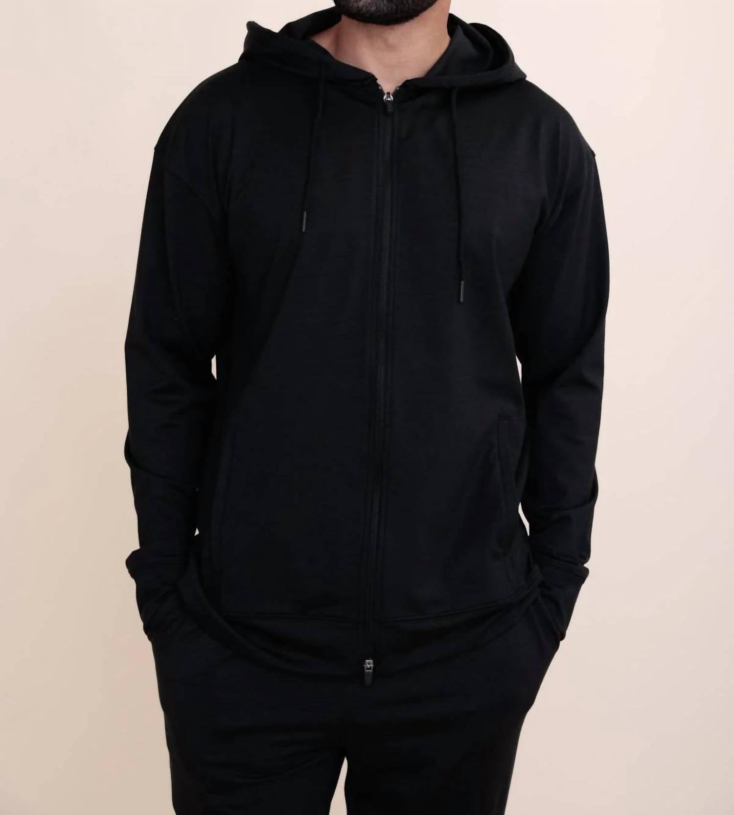 Mono B - Men's Melange Zip-up Hoodie Jacket