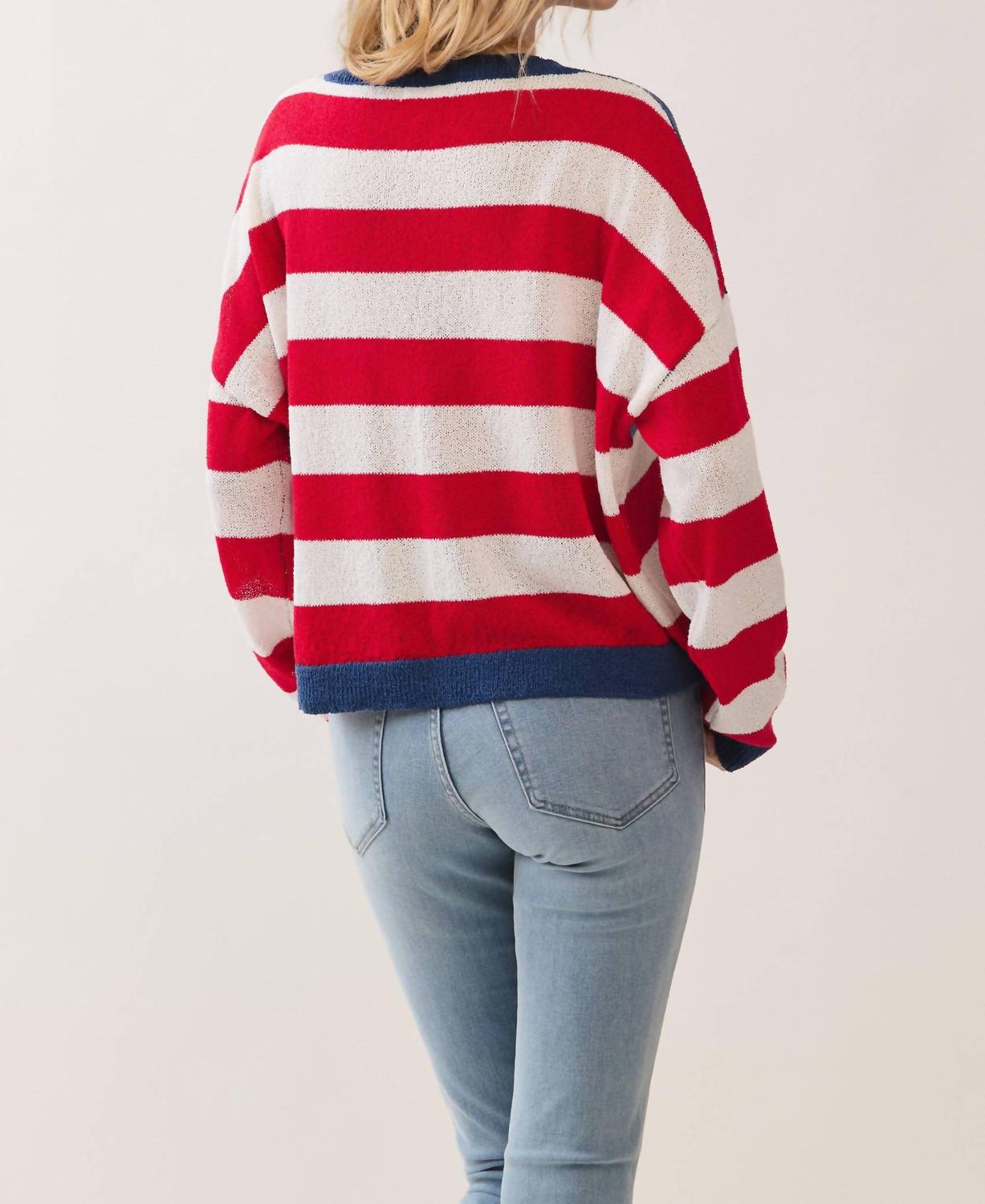 Tcec - American Flag Pattern Knit Pullover Sweater