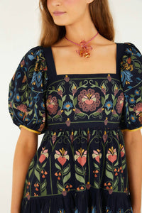 Farm Rio - Stitched Garden Mini Dress