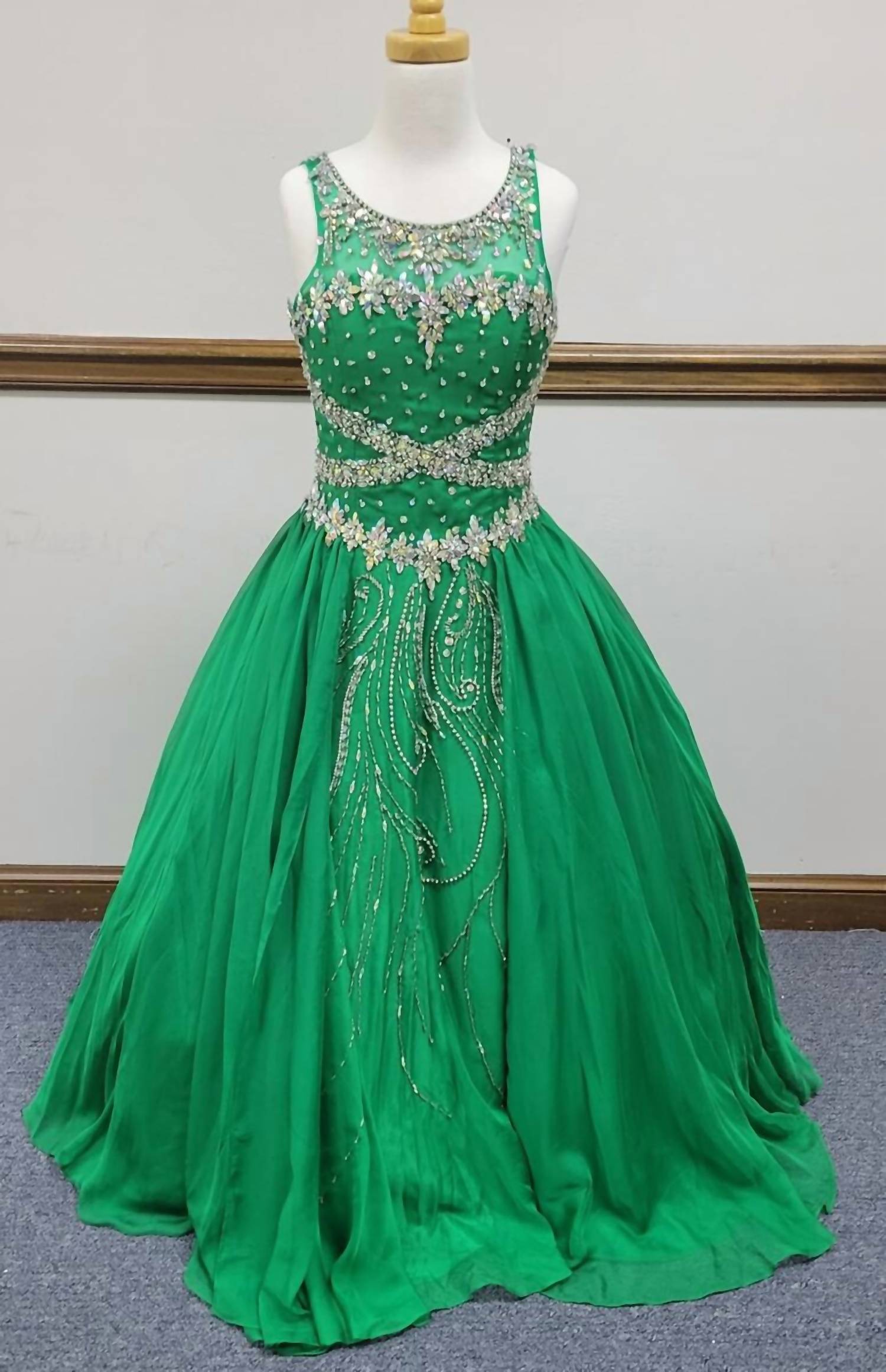 Little Rosie - Girl's Glitz Long Pageant Dress