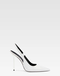 Paris Texas Women's Lidia Patent Leather Slingback Pumps in white - women's heels