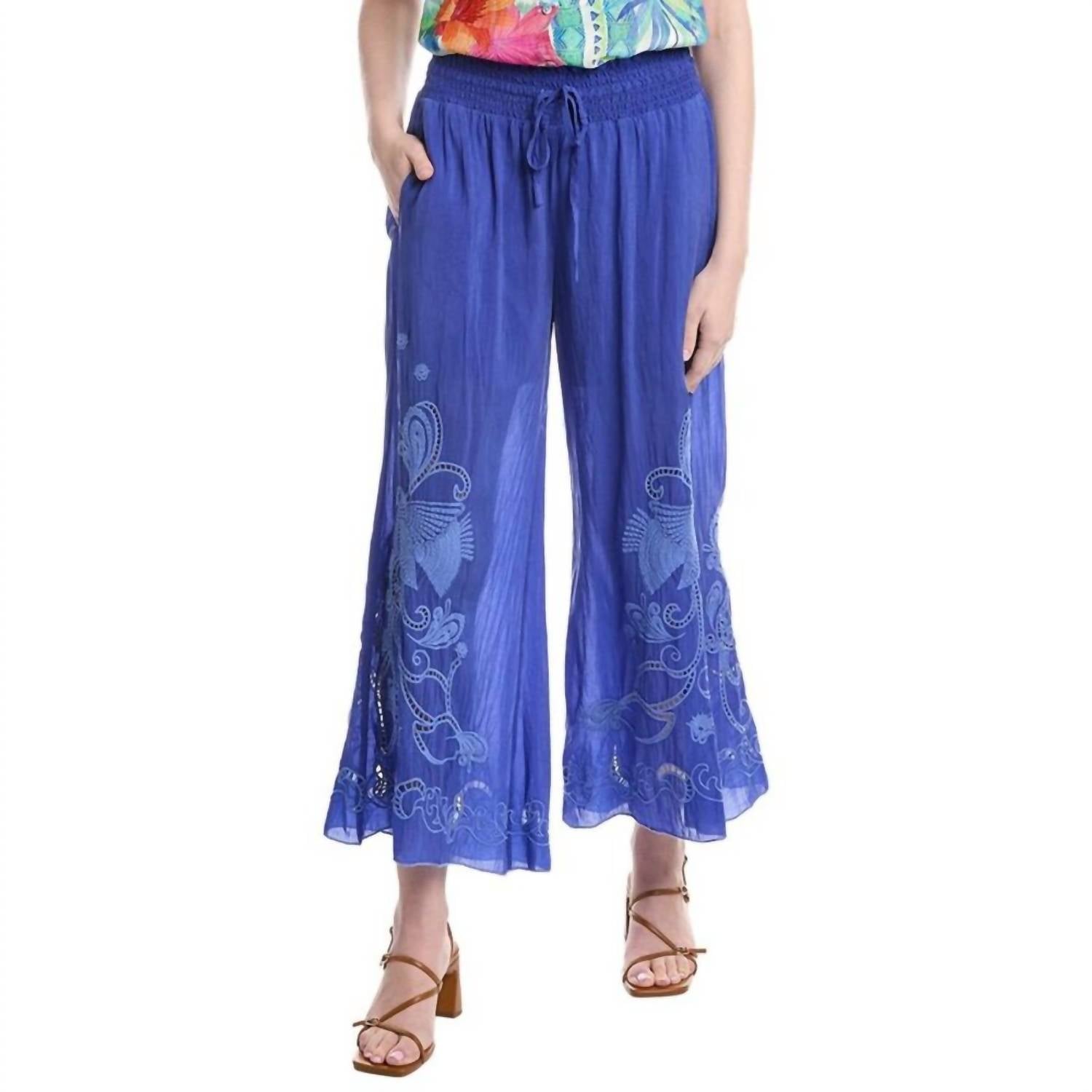 Johnny Was RACHEL PANT ROSEANN in bluing - women's pants