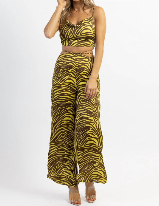 ZEBRA WIDE LEG PANT SET