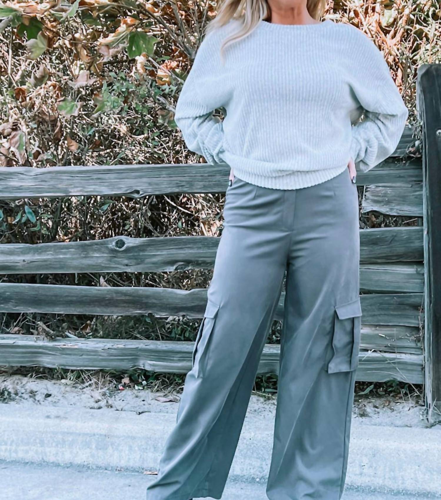CRESCENT Cargo Straight Leg Pant in charcoal - women's pants