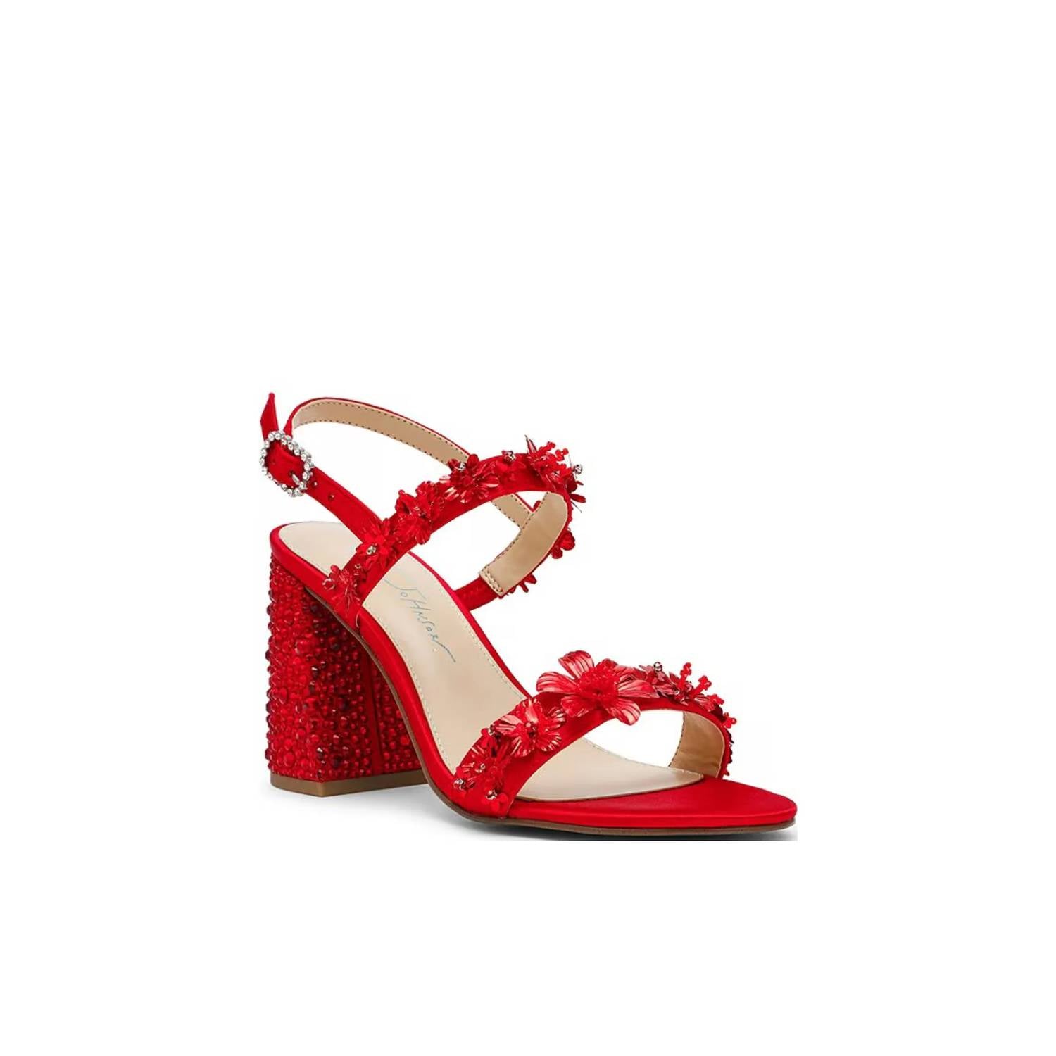 Betsey Johnson - Women's Drue Metallic Rhinestone Embellished Dress Sandals