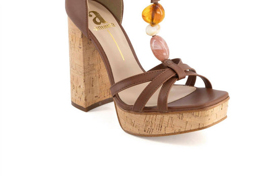 Andrea - Women's High Heel Sandals With Ornamental Stones