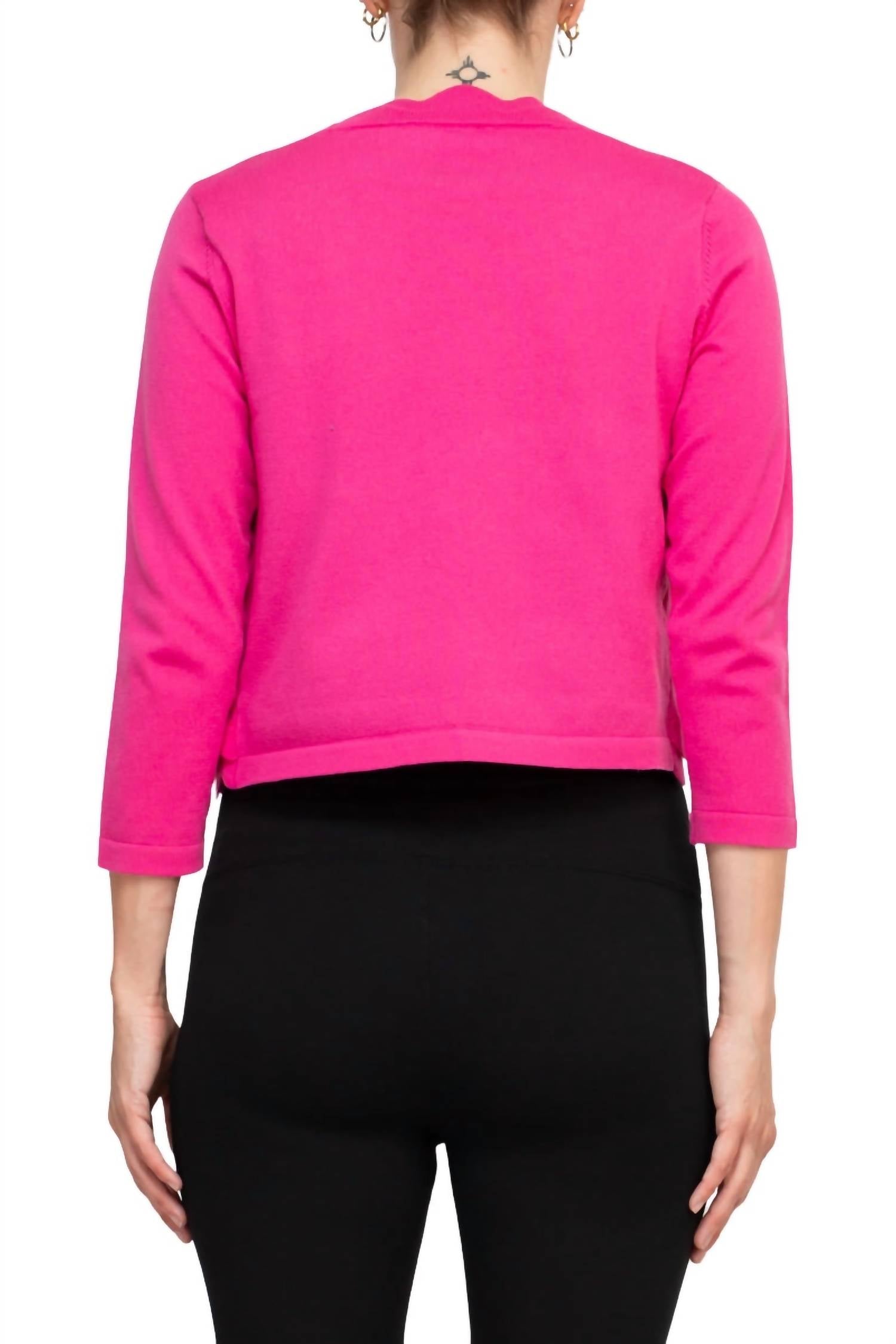 Zac & Rachel - Open Faced Shrug With Tiered Scallop Details
