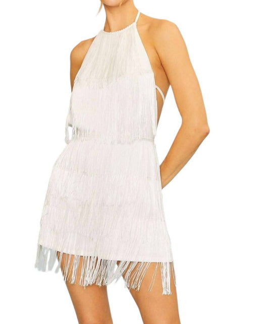 Mainstrip - Western Halter Fringe Romper