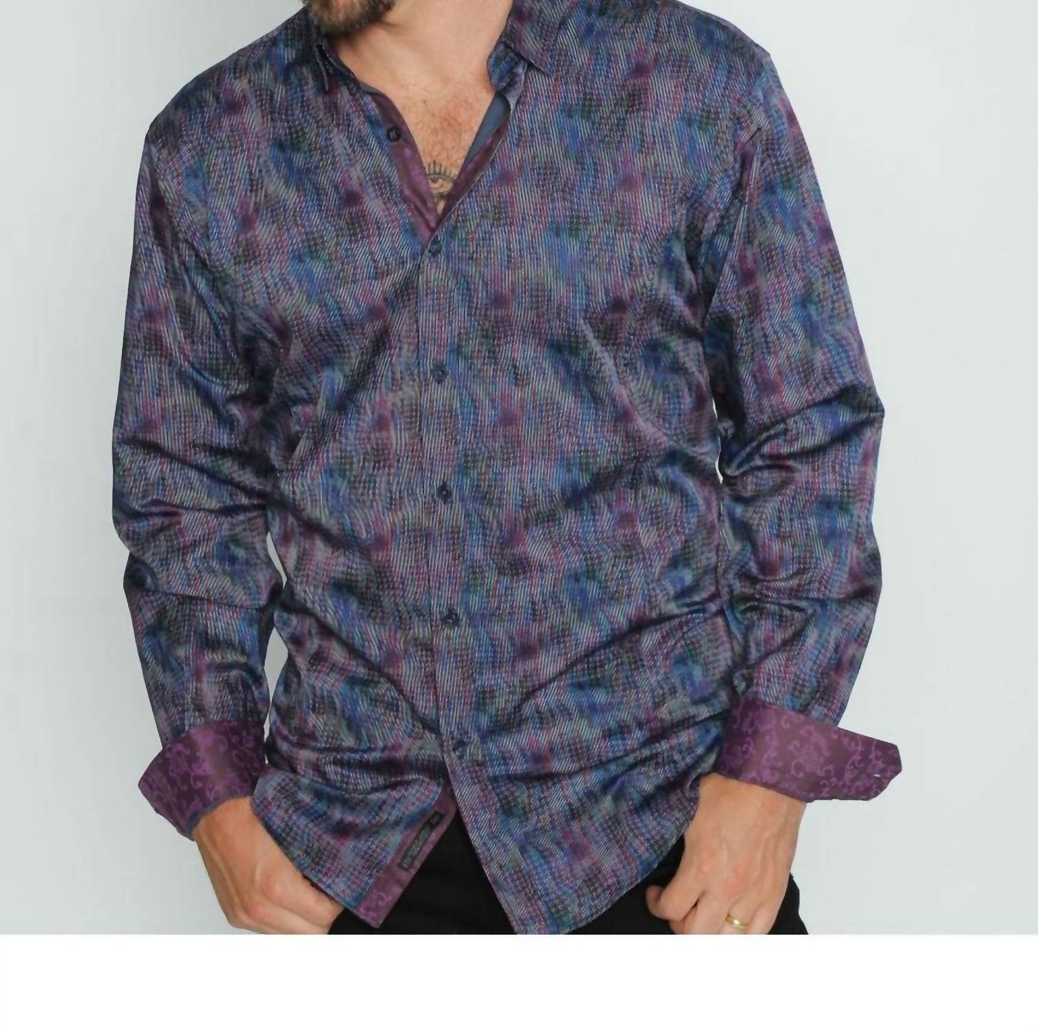 Eight X - Wave Design Button Down Shirt