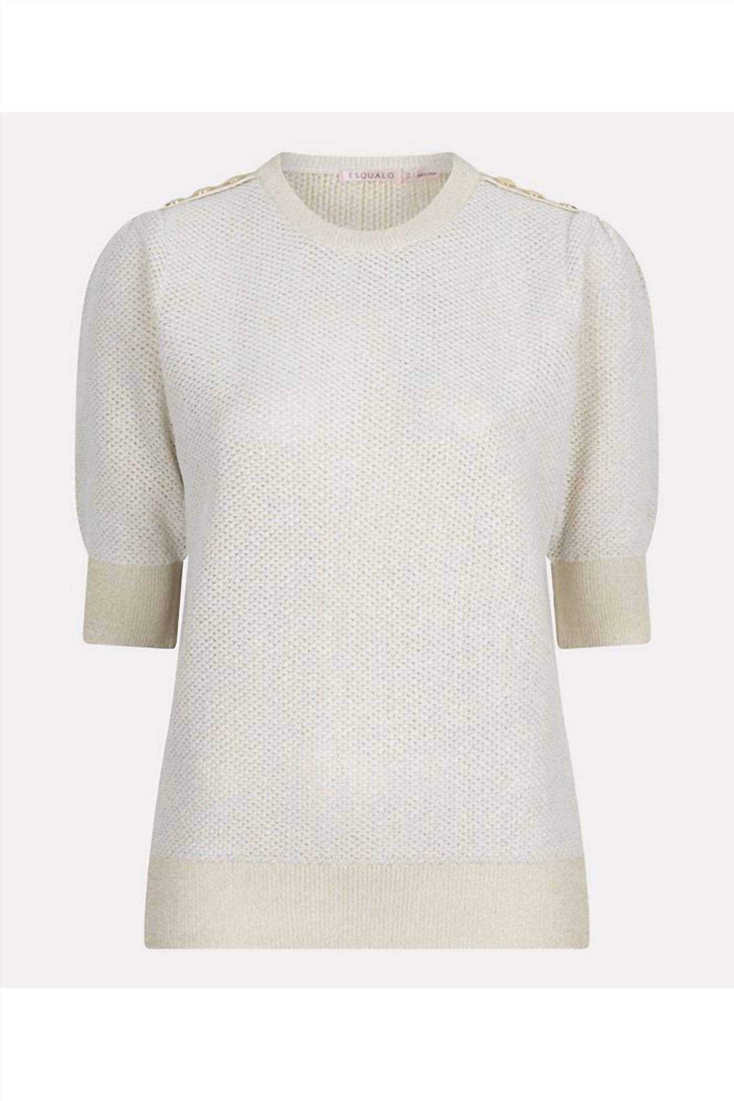 Esqualo - Short Sleeve Gather Sweater