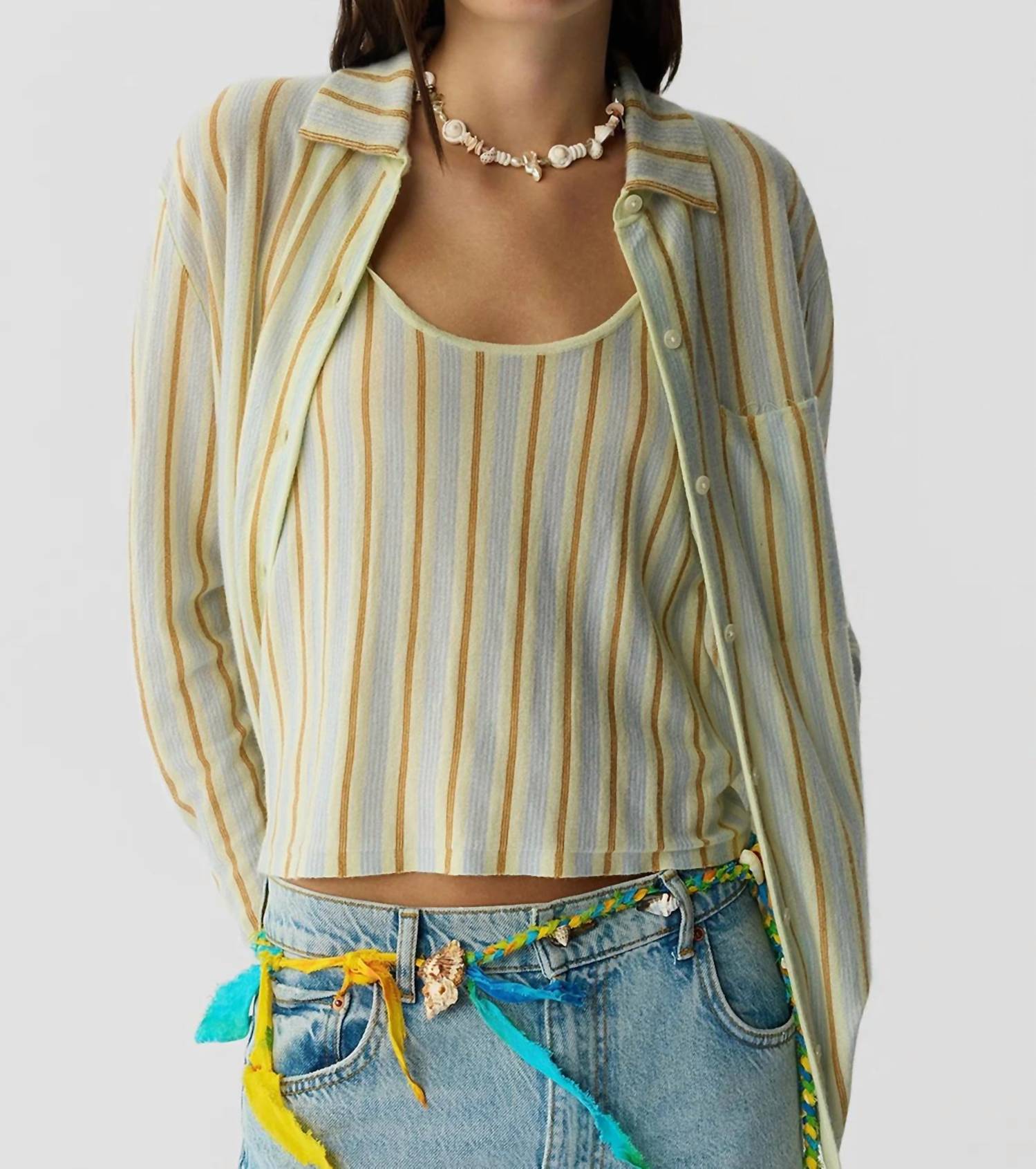 Guest In Residence - Fine Stripe Showtime Shirt