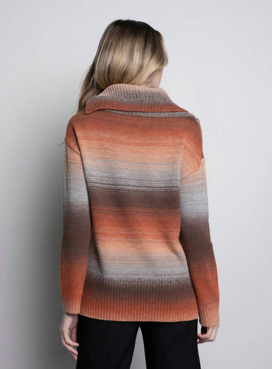 Picadilly - Split Collar Ombre Sweater