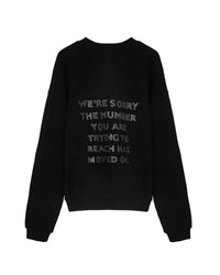BOYS LIE Kara Crewneck Graphic Sweatshirt in black - women's sweater - view 5