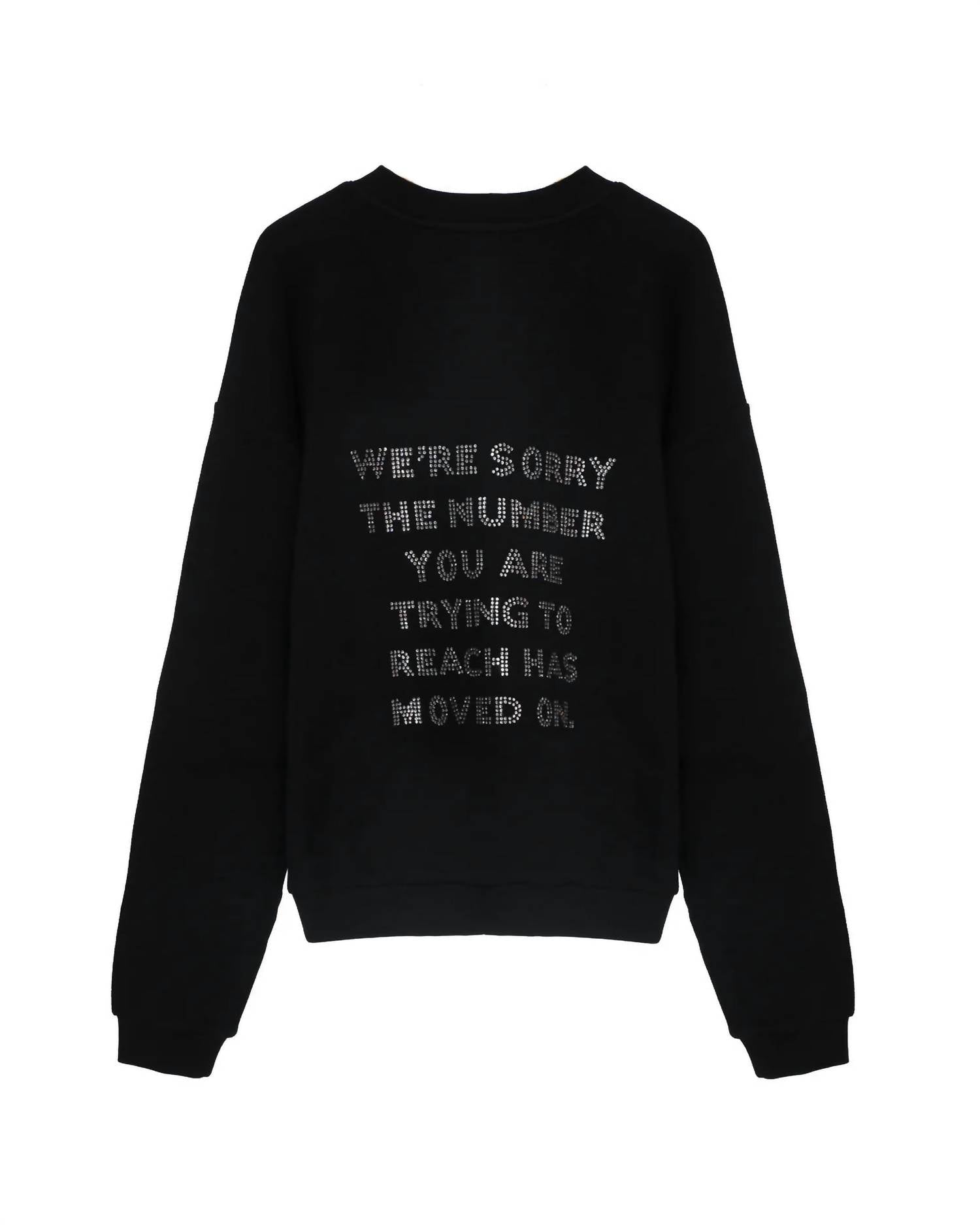 BOYS LIE Kara Crewneck Graphic Sweatshirt in black - women's sweater - view 5