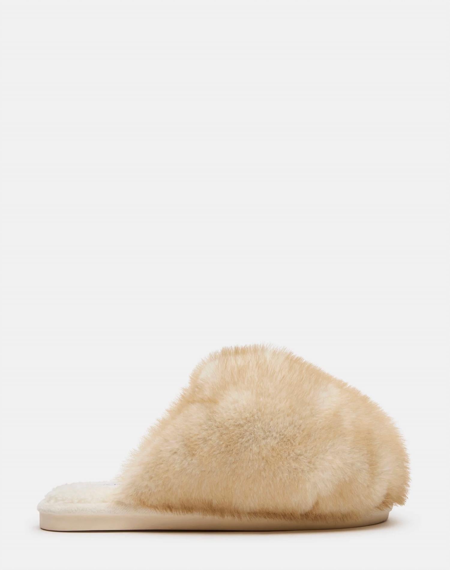 Steve Madden - Women's Poof Faux Fur Slip On Mule